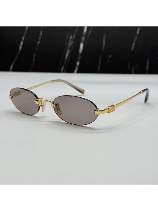 NWT Miu Miu MUA54S 5AK20I Round Sunglasses Miu Miu MU A54S main image 4